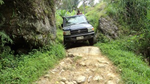 ATprojects vehicle travels narrow road at Koningi